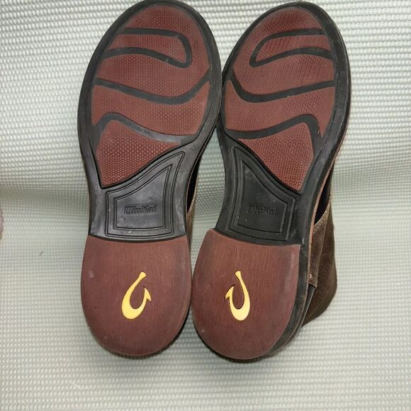 Olukai Pahoa Ankle Chukka Boots Leather Men’s Size 9.5M Black/Brown - Picture 7 of 9